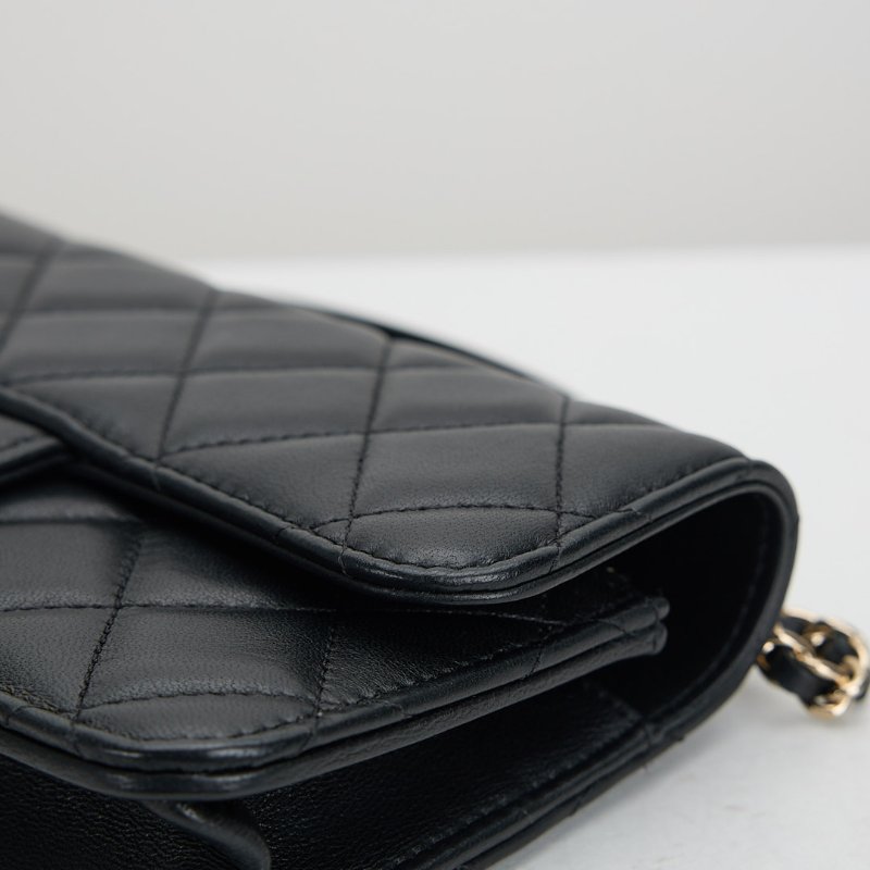 二手Chanel cf mini handle woc/黑金-10