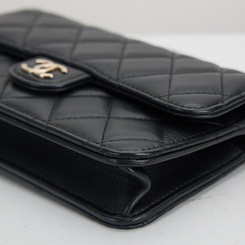 二手Chanel cf mini handle woc/黑金-11