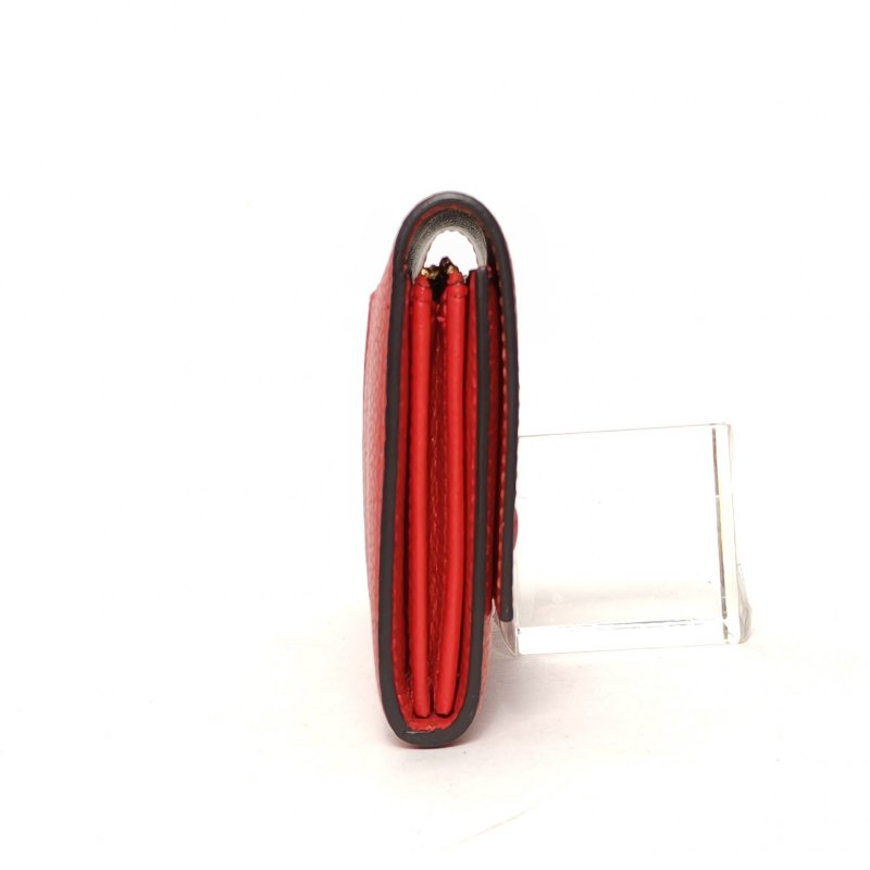 CELINE 紅色牛皮長款錢包手拿包肩背包-1