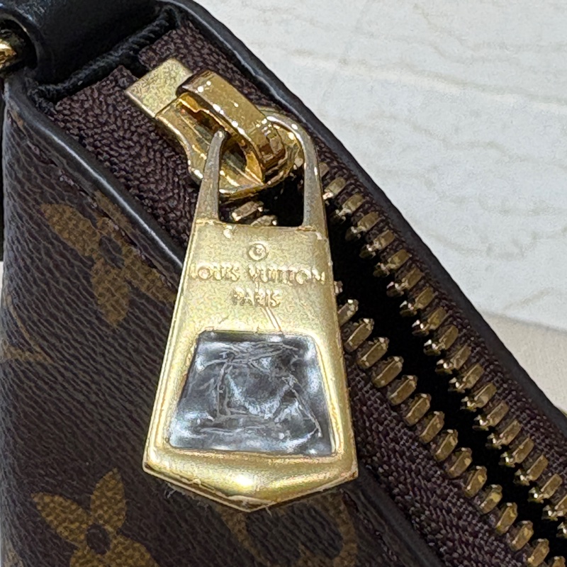 【高質感黑色拼接】LV Monogram Boulogne 牛角肩背包｜金鍊＋皮帶雙背法｜2way設計・日夜百搭-3