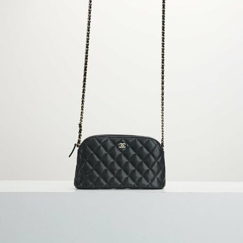 二手Chanel 大貝殼包/黑金牛