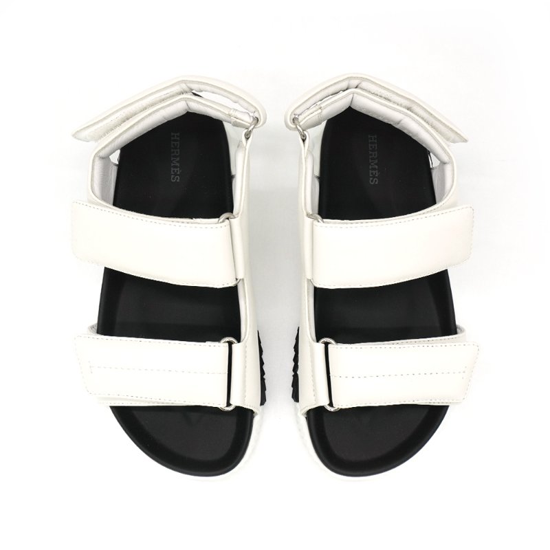 Hermes Junior Nappa皮革科技涼鞋(Blanc白)-2