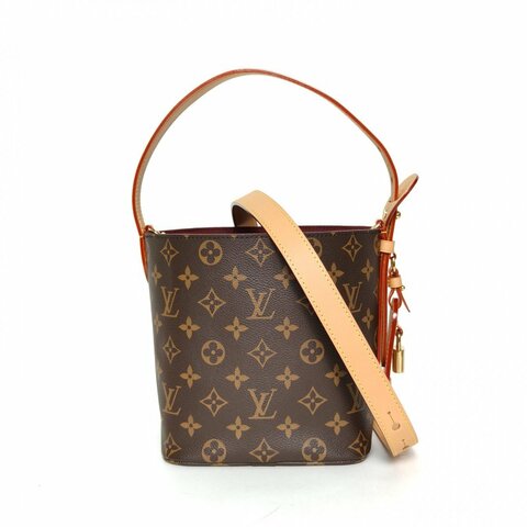 LOUIS VUITTON ALLINBB小號印花手袋Monogram塗層帆布老花PVC金扣晶片小號印花肩背包