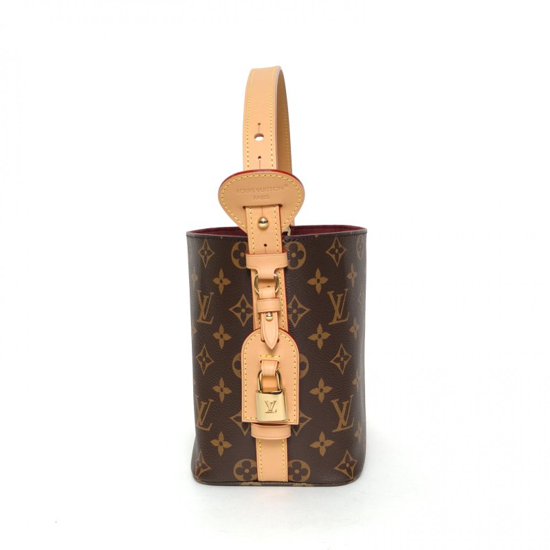 LOUIS VUITTON ALLINBB小號印花手袋Monogram塗層帆布老花PVC金扣晶片小號印花肩背包-1