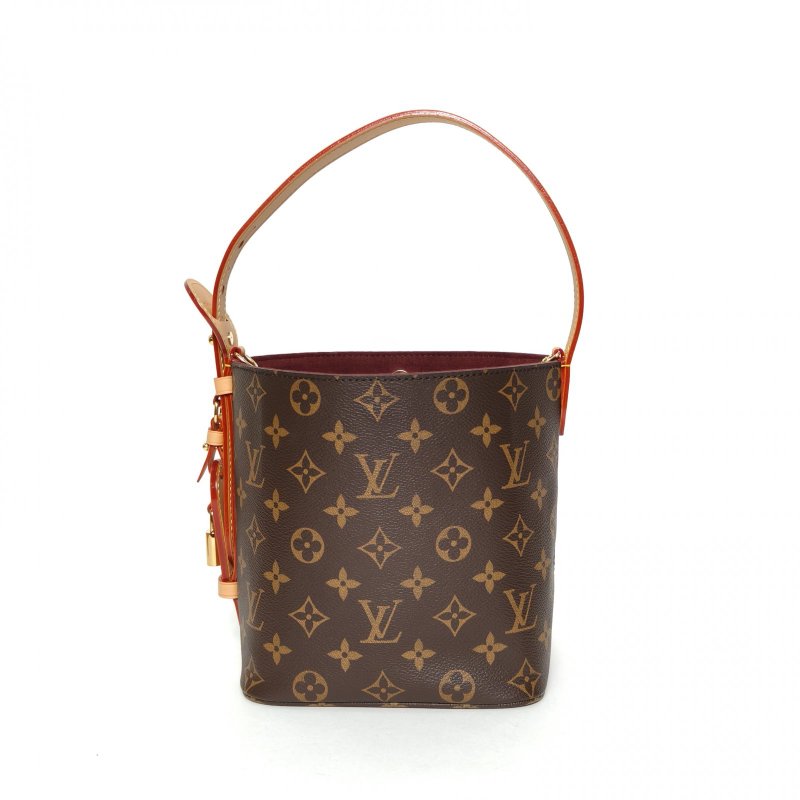 LOUIS VUITTON ALLINBB小號印花手袋Monogram塗層帆布老花PVC金扣晶片小號印花肩背包-2