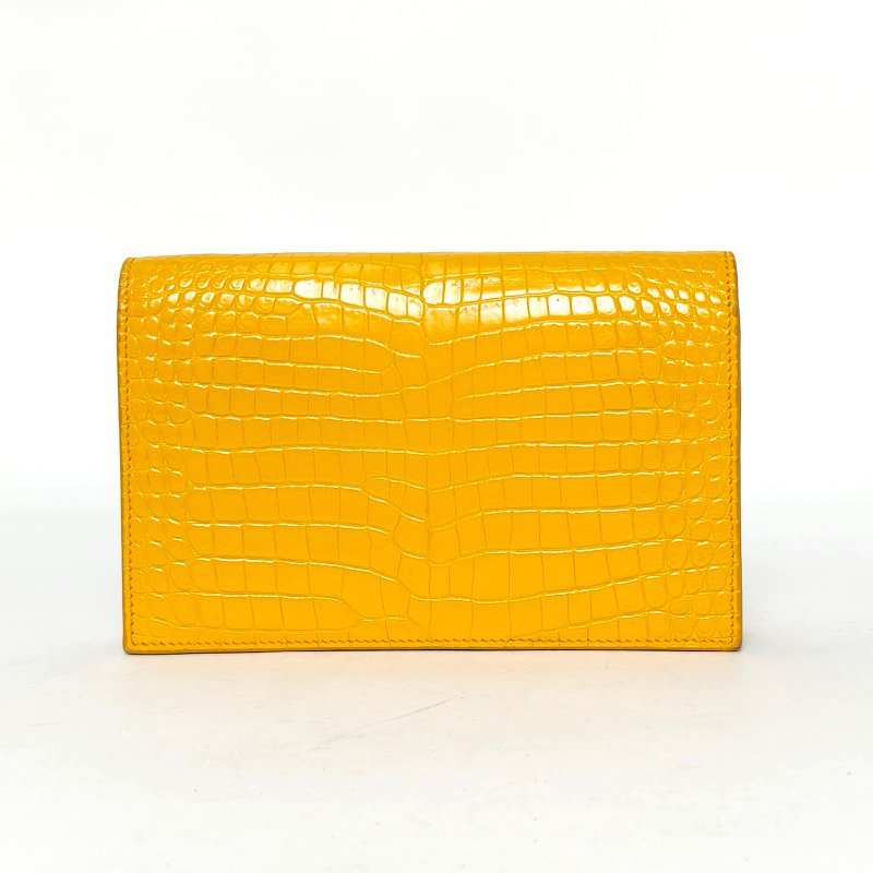 SAINT LAURENT KATEWoc流蘇黃色牛皮金扣肩背包-2