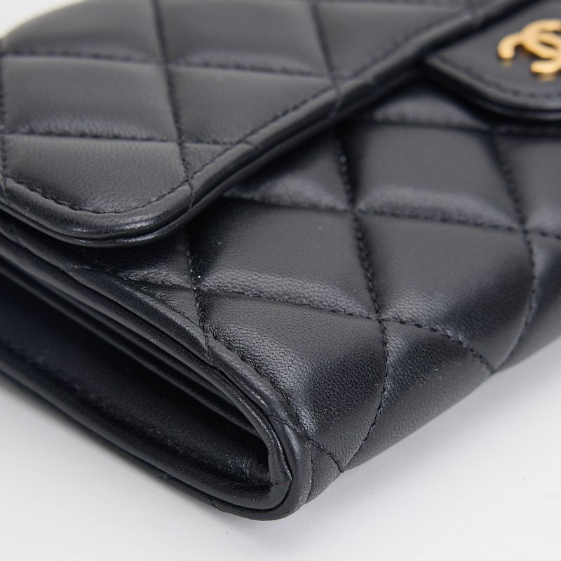 二手Chanel cf長夾 黑金羊-3