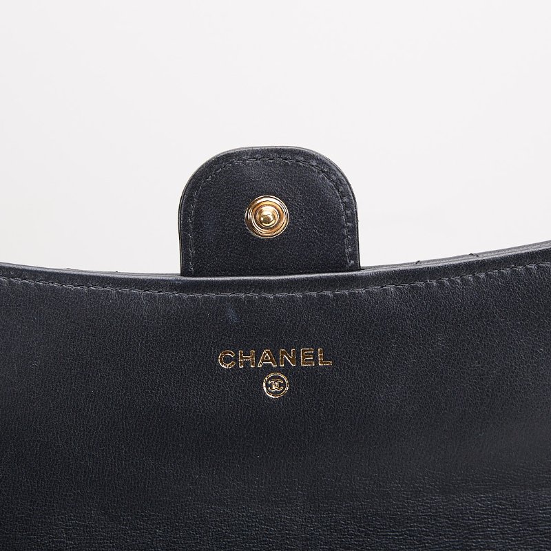 二手Chanel cf長夾 黑金羊-6