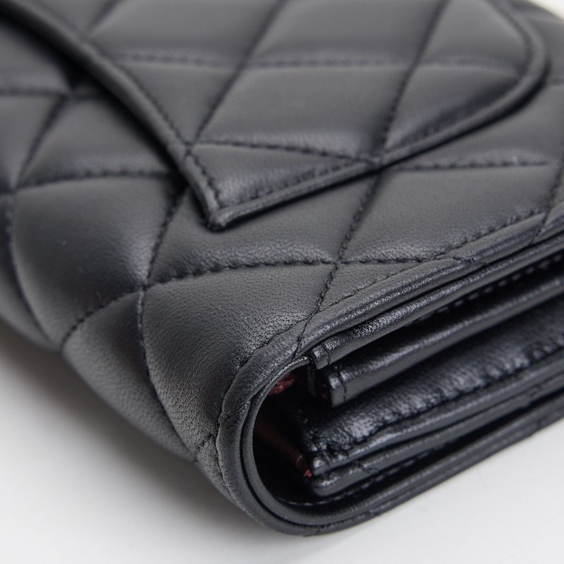 二手Chanel cf長夾 黑金羊-10