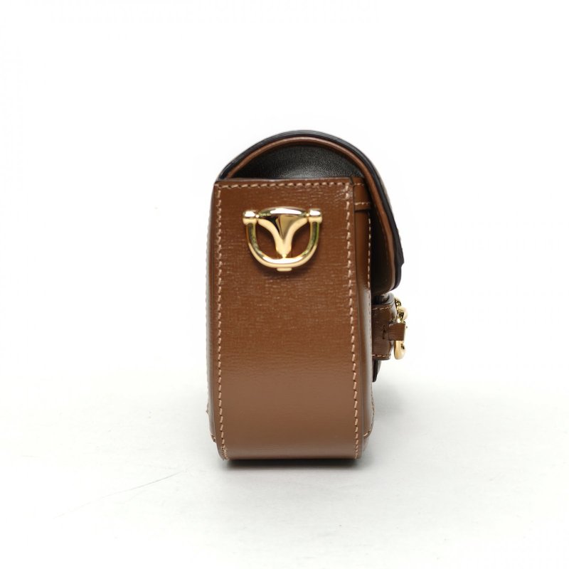 GUCCI Horsebit馬銜扣1955橫版法棍包23老花PVC金扣肩背包-1