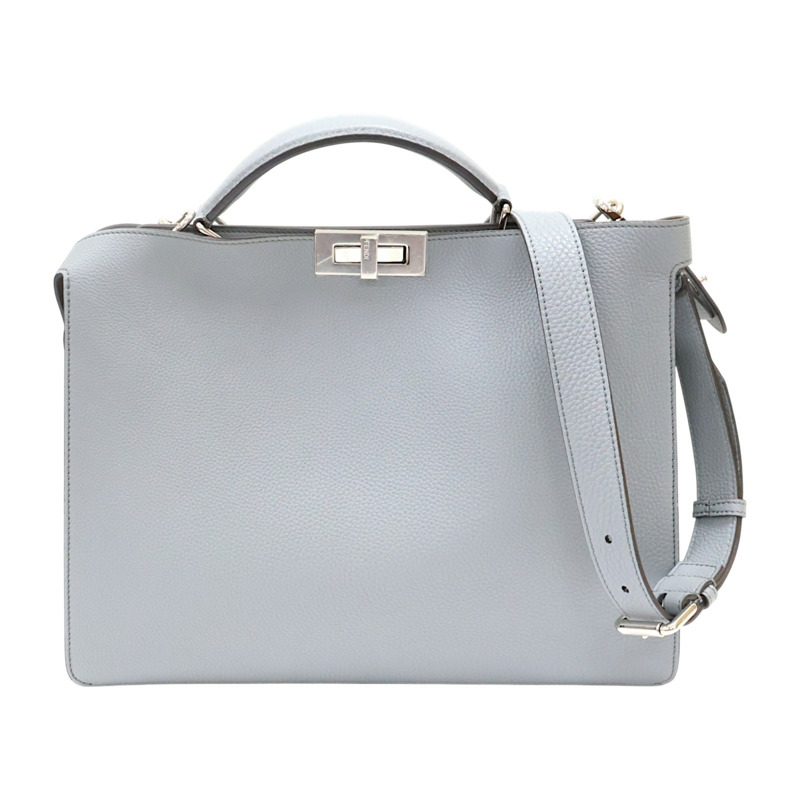 灰色 牛皮 Peekaboo ISeeU Mioliu 兩用包【FENDI 芬迪】 7VA529-0