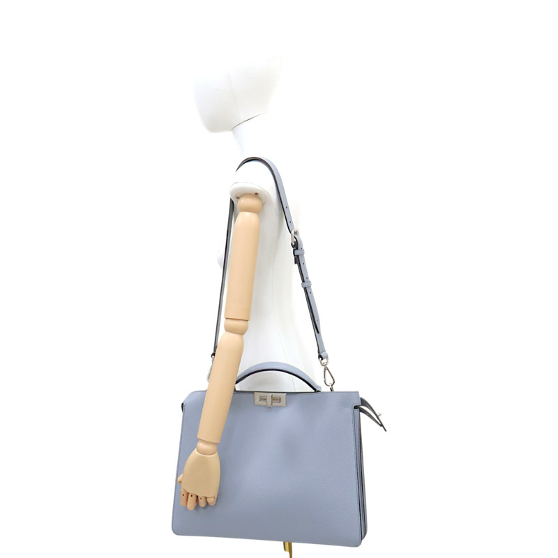 灰色 牛皮 Peekaboo ISeeU Mioliu 兩用包【FENDI 芬迪】 7VA529-10