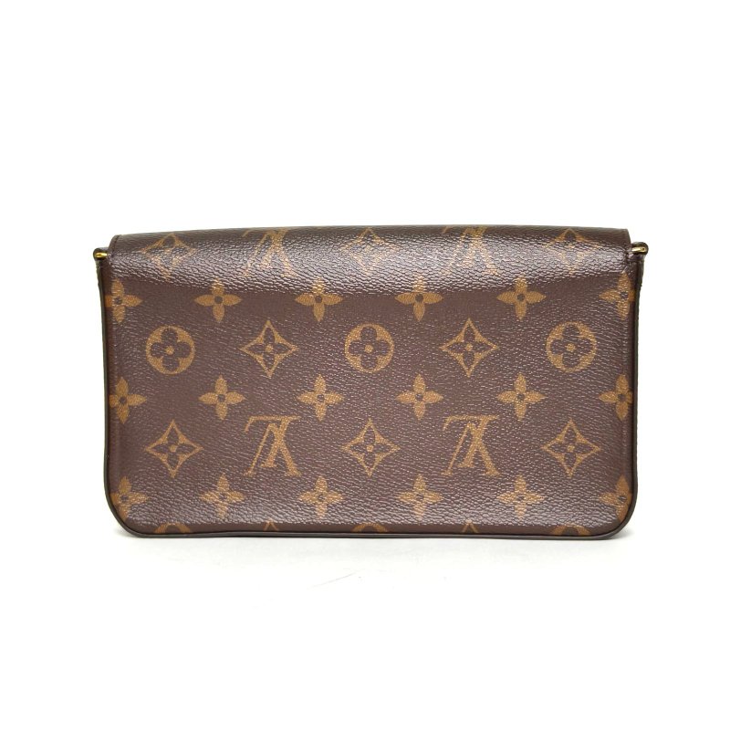 LOUIS VUITTON POCHETTEFELICIE三合一鏈條包老花PVC肩背包-2