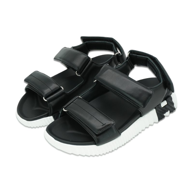 Hermes Junior Nappa皮革科技涼鞋(Noir黑) #42-0