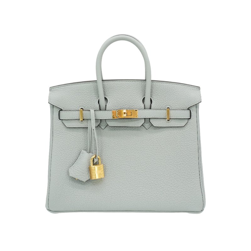 Hermes Birkin 25 Togo牛皮金釦手提包(W刻/冰川藍)-0