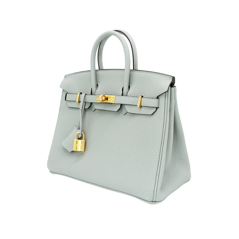 Hermes Birkin 25 Togo牛皮金釦手提包(W刻/冰川藍)-1