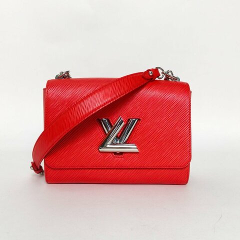 LOUIS VUITTON TWIST中號23紅色EPI水波紋牛皮銀扣2019肩背包