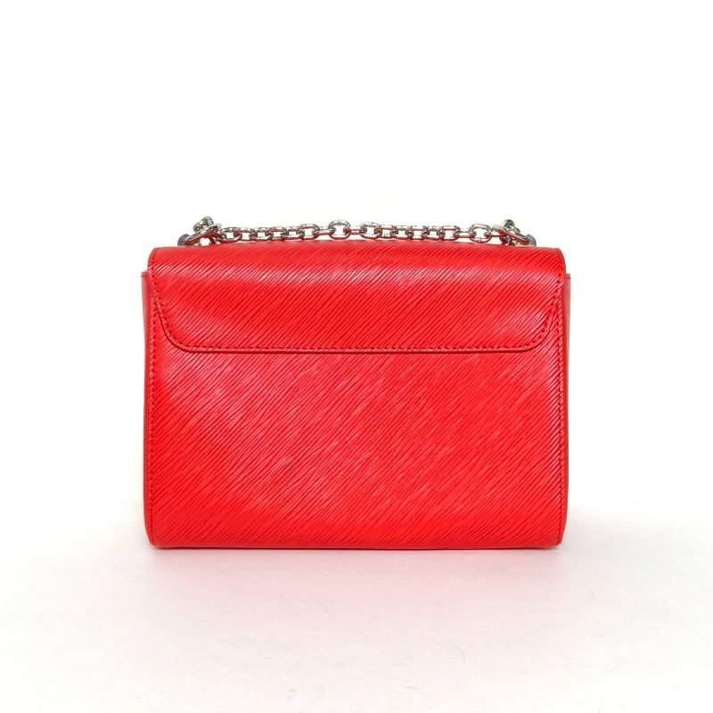 LOUIS VUITTON TWIST中號23紅色EPI水波紋牛皮銀扣2019肩背包-2