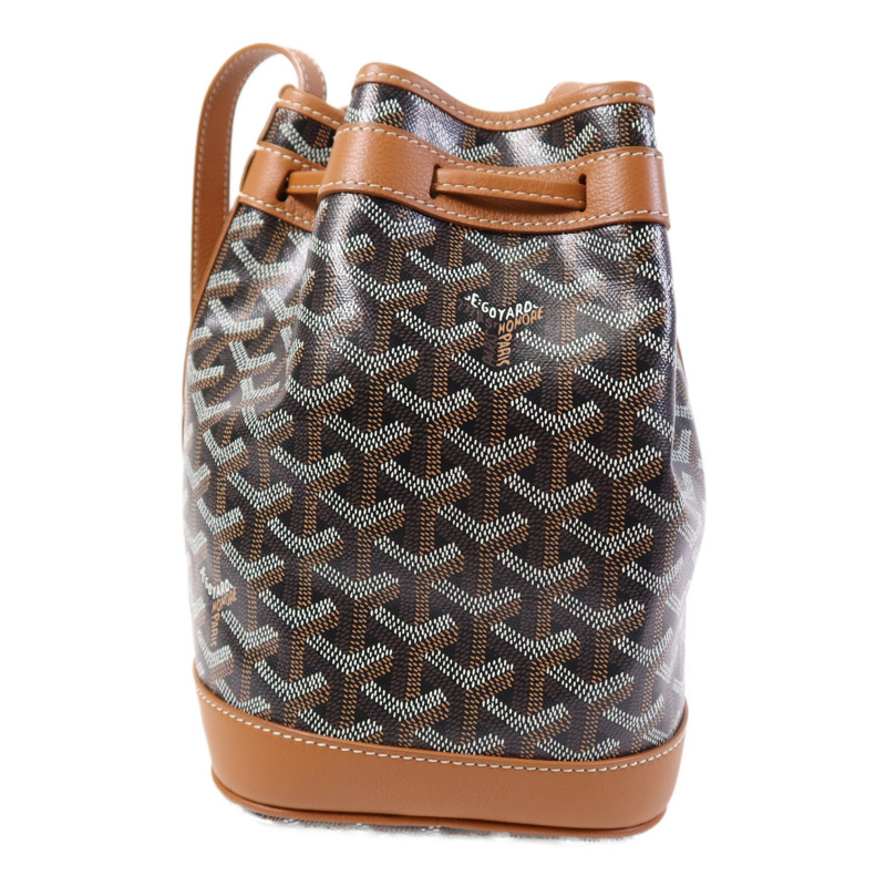 GOYARD 塗層帆布Petit Flot Bucket銀扣肩背袋-1