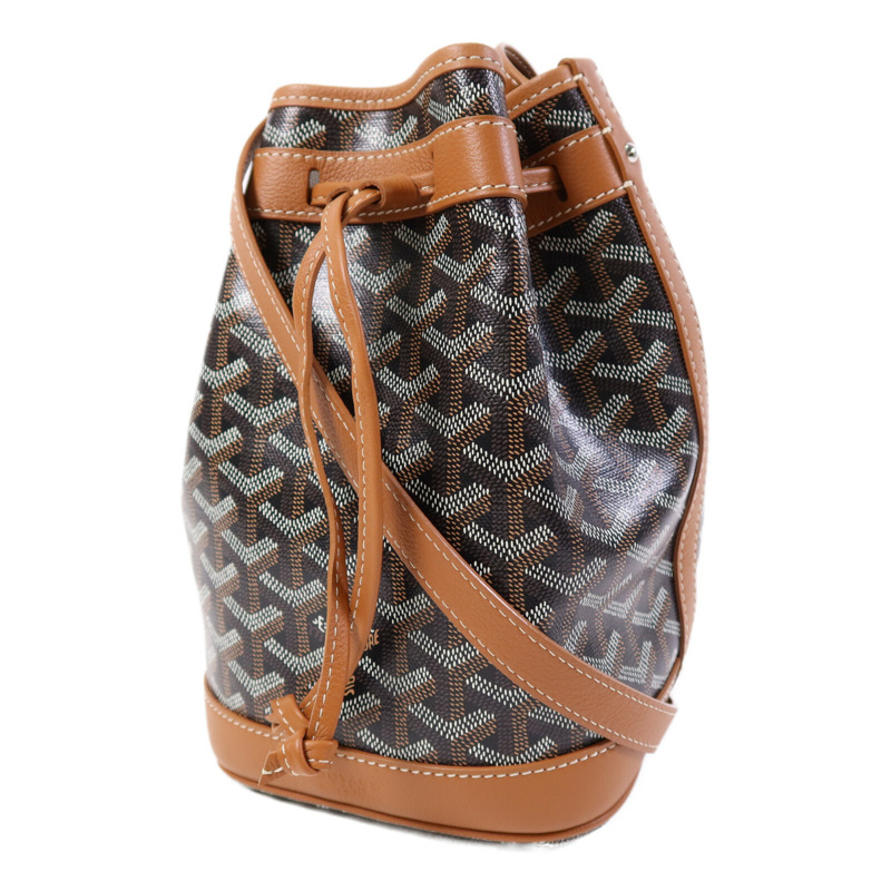 GOYARD 塗層帆布Petit Flot Bucket銀扣肩背袋-2
