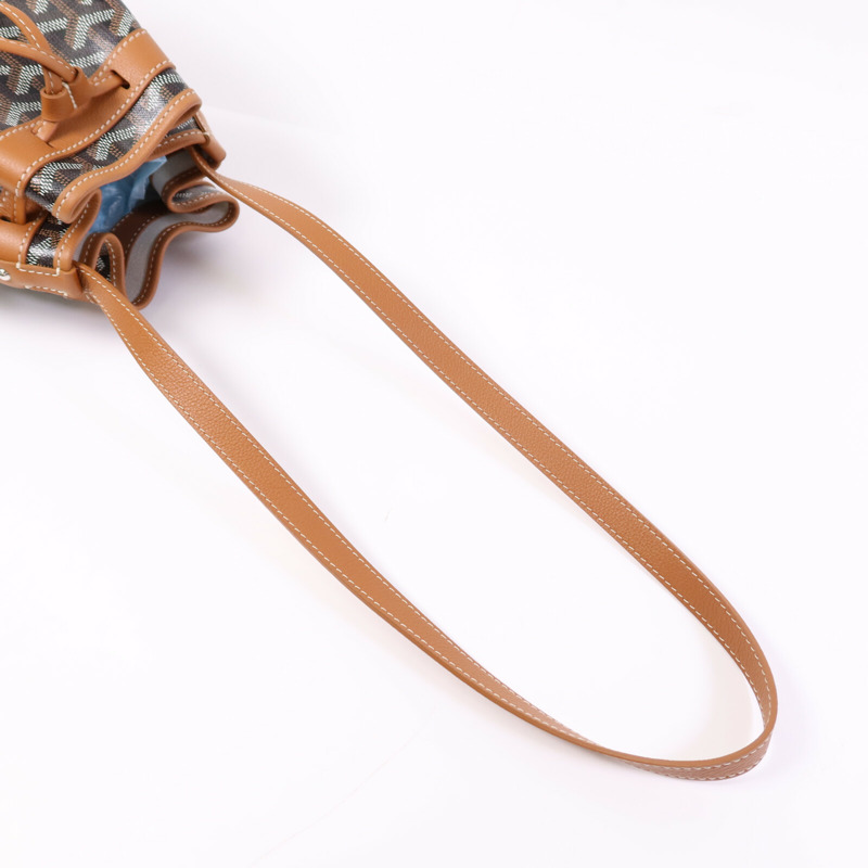 GOYARD 塗層帆布Petit Flot Bucket銀扣肩背袋-7