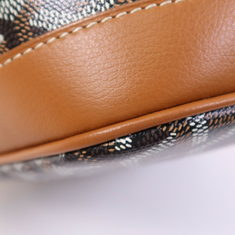 GOYARD 塗層帆布Petit Flot Bucket銀扣肩背袋-11