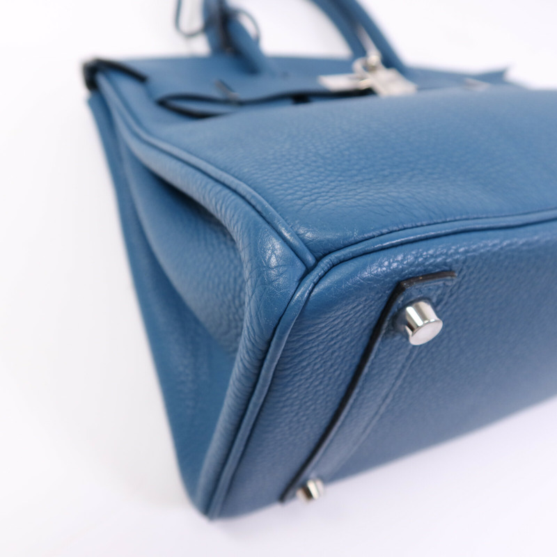 HERMES Togo皮革Birkin 30銀扣手挽袋Vert Bosphore-5
