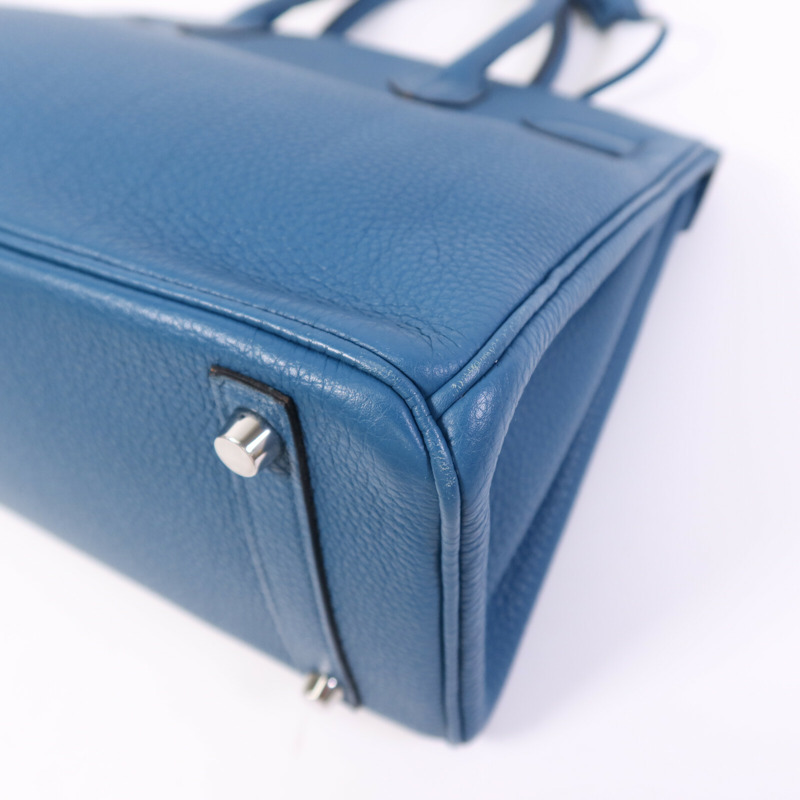 HERMES Togo皮革Birkin 30銀扣手挽袋Vert Bosphore-6