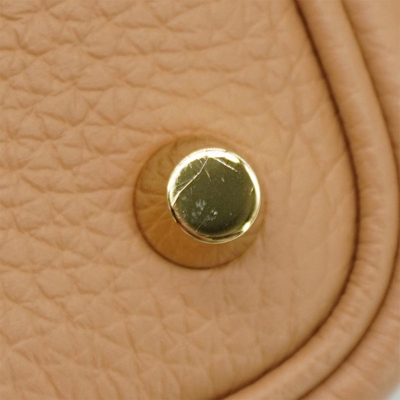 Hermes 展示品 Picotin 18 牛皮金釦手提包(Chai奶茶色)-6