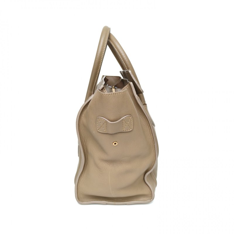 CELINE Luggage笑臉包Mini30棕色牛皮肩背包-1