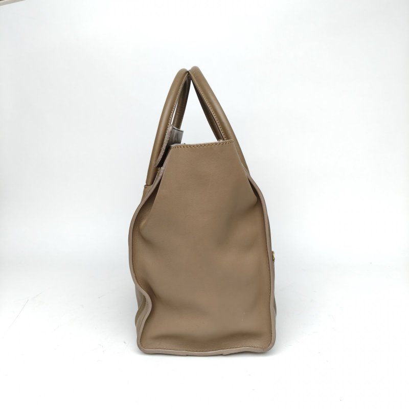 CELINE Luggage笑臉包Mini30棕色牛皮肩背包-3