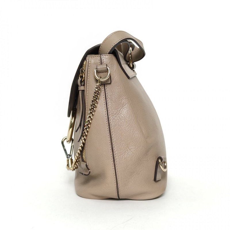 CHLOE FAYE雙肩包小號大象灰牛皮/麂皮肩背包-3