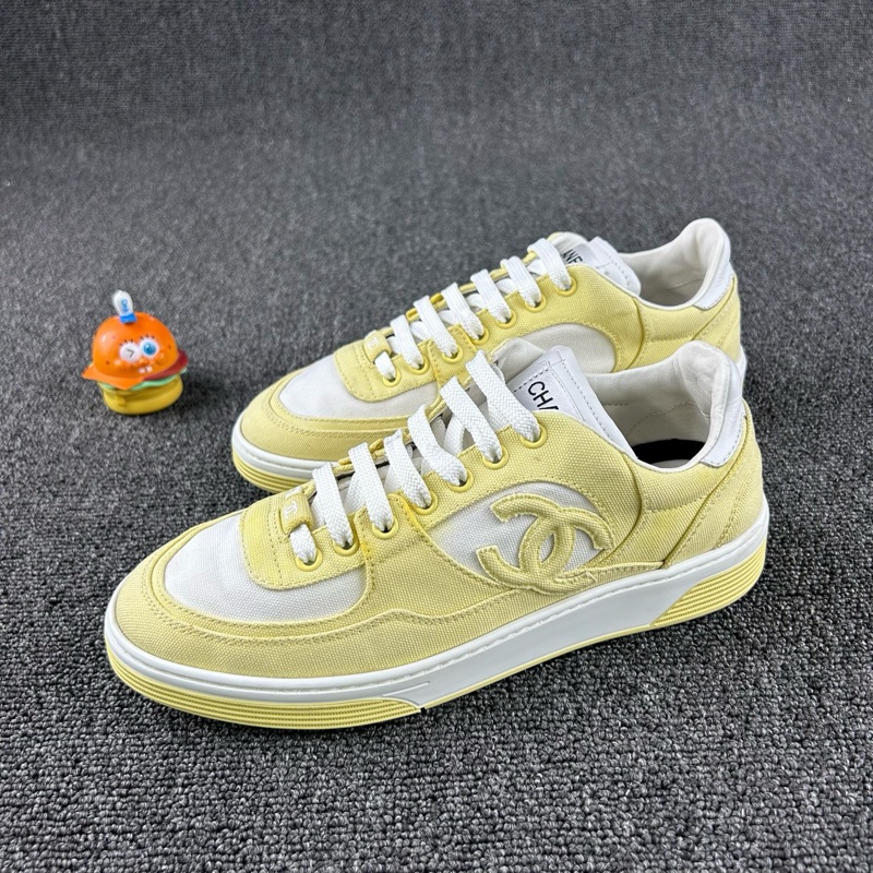 98新Chanel香奈兒黃色板鞋24C 尺碼：39 碼黃色上腳超好看-2