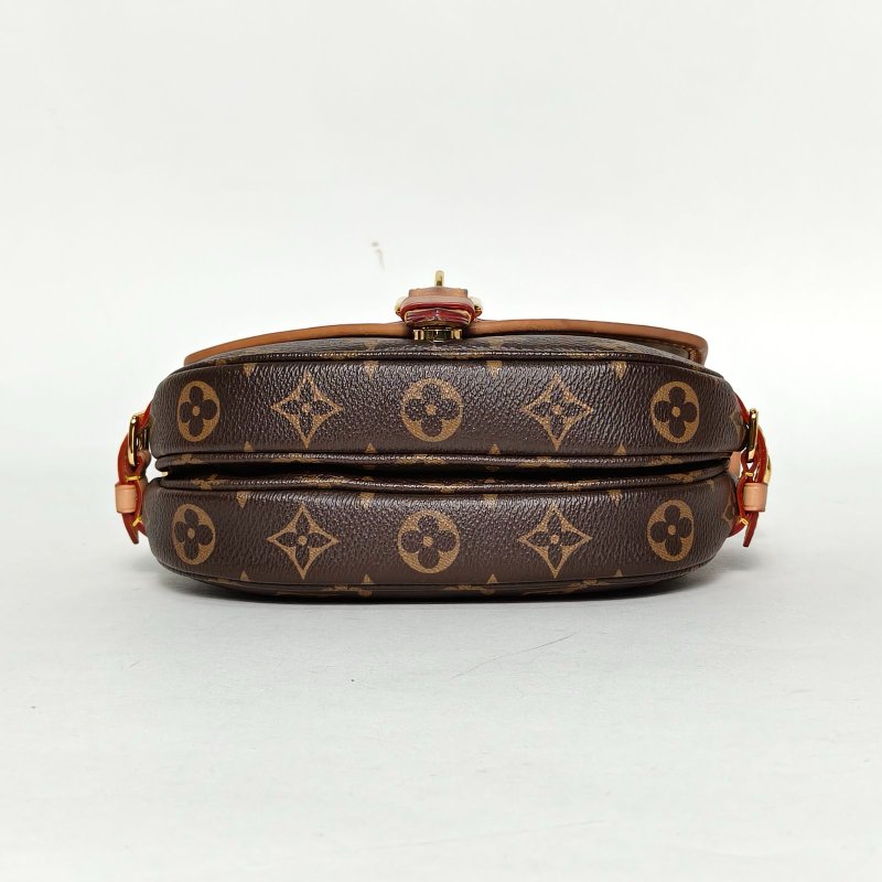 LOUIS VUITTON Saumur雙子星小號20老花PVC晶片肩背包-4