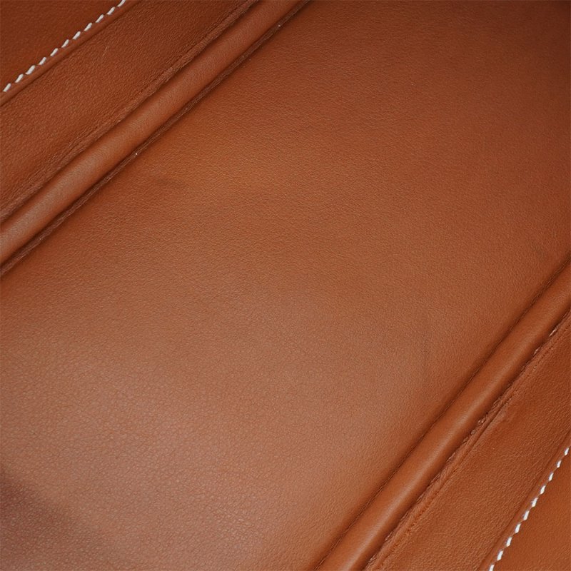 Hermes 展示品 Bolide Epsom牛皮手提斜背二用包-25cm(銀釦/Gold棕)-8