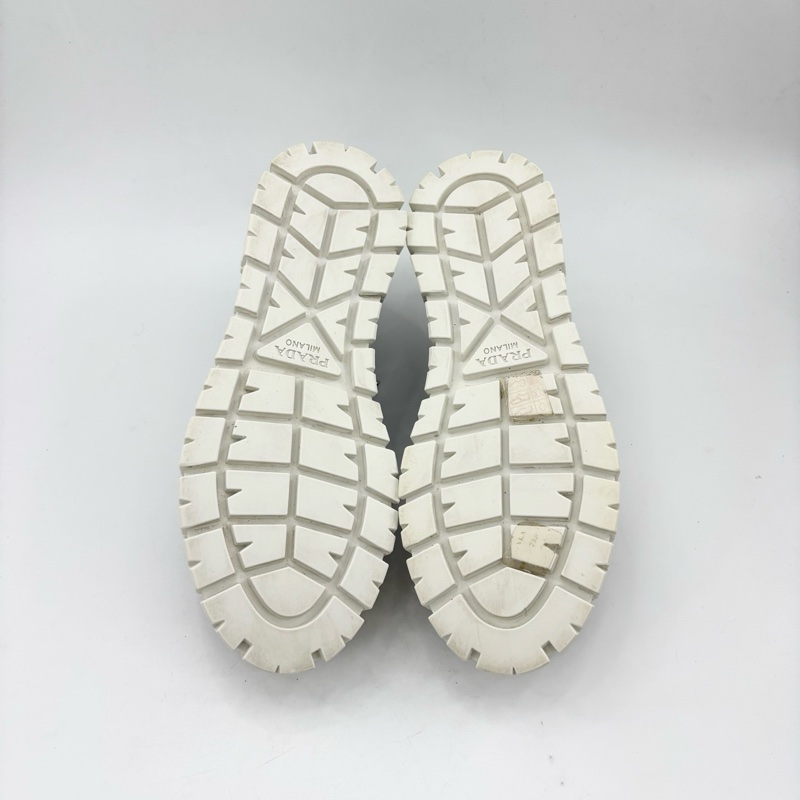 99新/Prada普拉達/36.5碼/黑色三角標厚底餅乾鞋/p0293-3