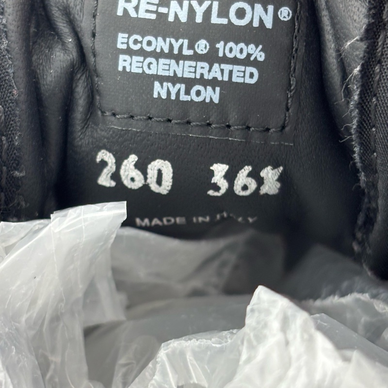 99新/Prada普拉達/36.5碼/黑色三角標厚底餅乾鞋/p0293-4