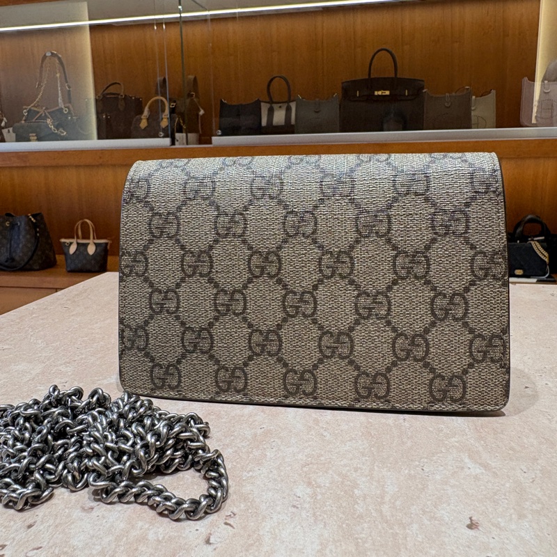 【經典再進化】Gucci Dionysus Mini GG Supreme 帆布鏈帶包｜經典雙G迷你酒神包-1