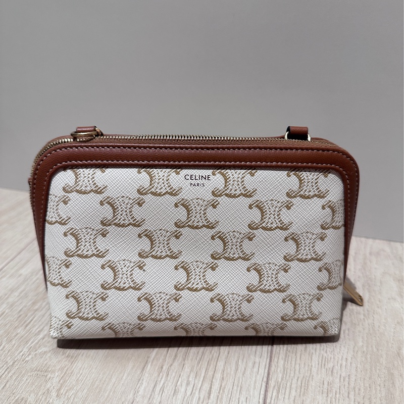 Celine 鏈條貝殼包 白色-1