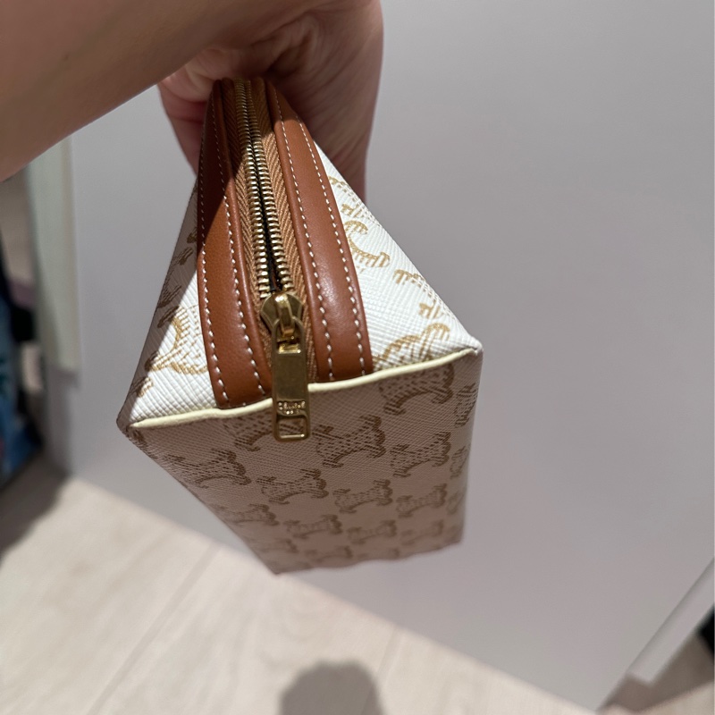 Celine 鏈條貝殼包 白色-9