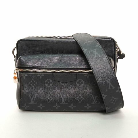 LOUIS VUITTON Outdoor郵差包黑色PVC2020老花肩背包