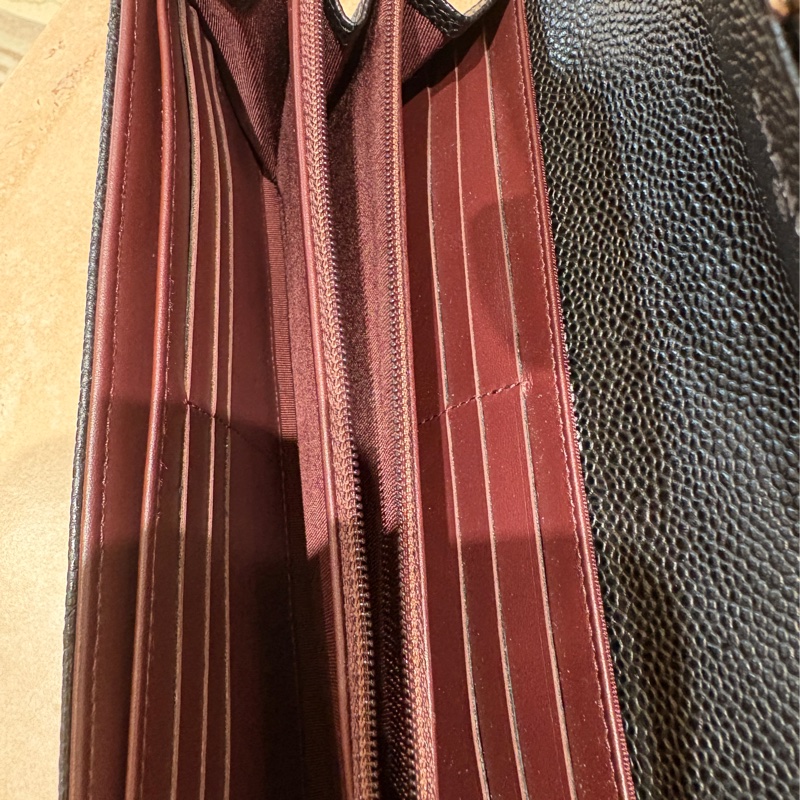 【經典細節・優雅延伸】CHANEL Classic Flap Long Wallet 香奈兒 經典口蓋長夾／魚子醬牛皮／黑色銀扣-7