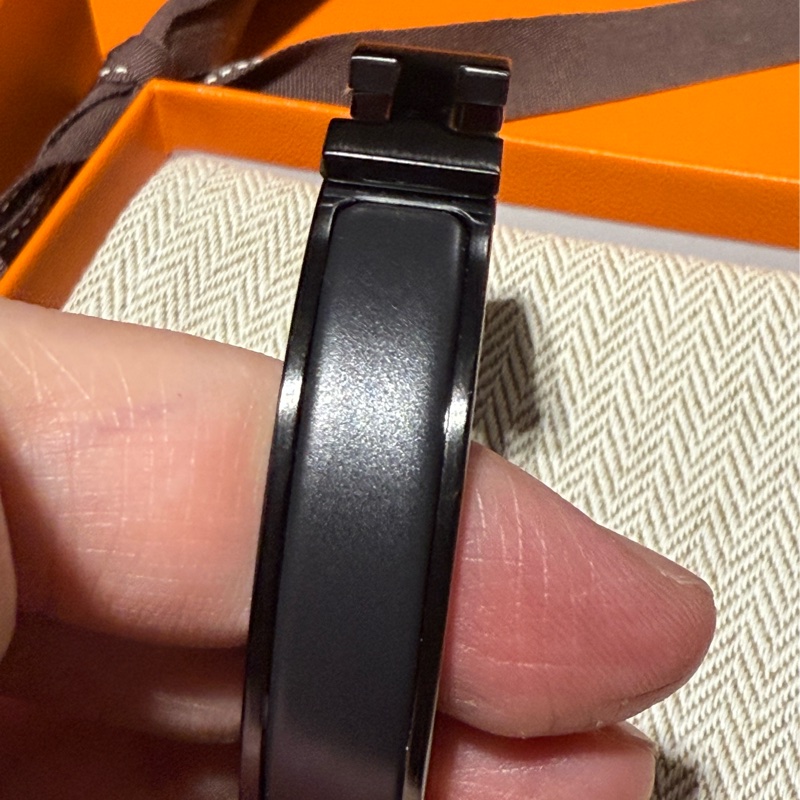 （全新）Hermes 愛馬仕Clic HH So Black T5手環 原價28,700-4