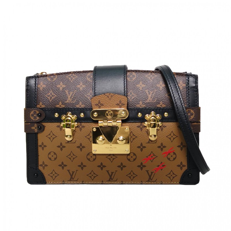 LOUIS VUITTON TrunkClutch軟盒子包拼色PVC晶片肩背包-0