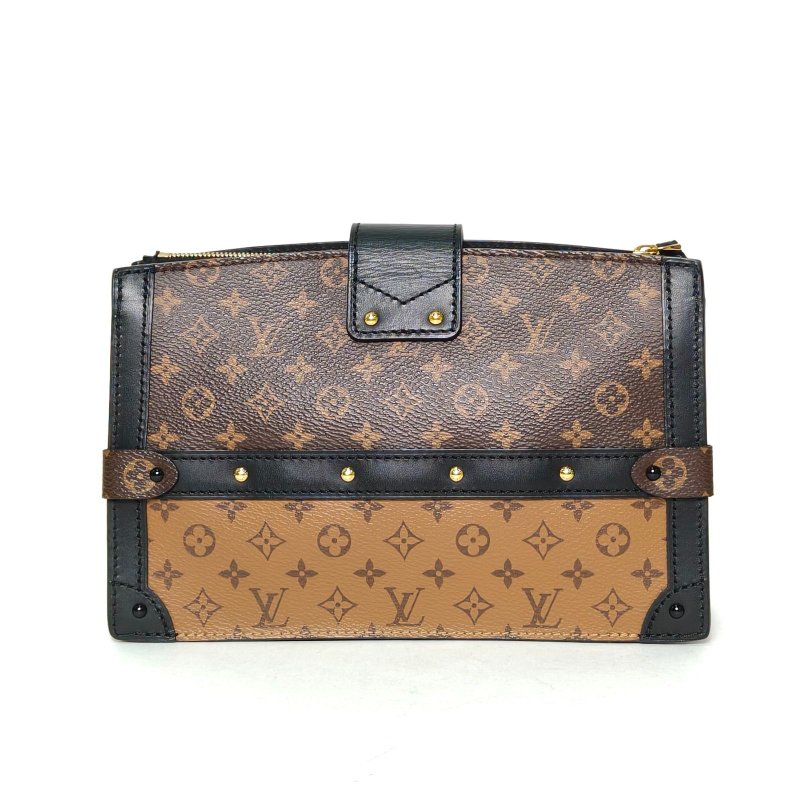LOUIS VUITTON TrunkClutch軟盒子包拼色PVC晶片肩背包-2