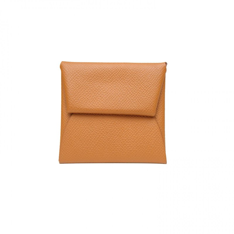 HERMES Bastia零錢包837金棕色Epsom皮D刻銀扣肩背包-0