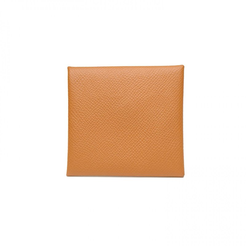 HERMES Bastia零錢包837金棕色Epsom皮D刻銀扣肩背包-2