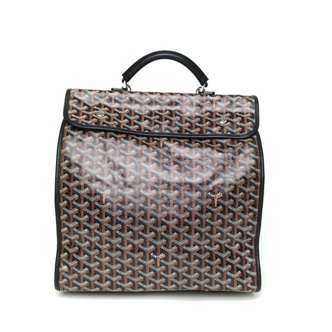 GOYARD Leger雙肩包33黑色黑色PVC肩背包