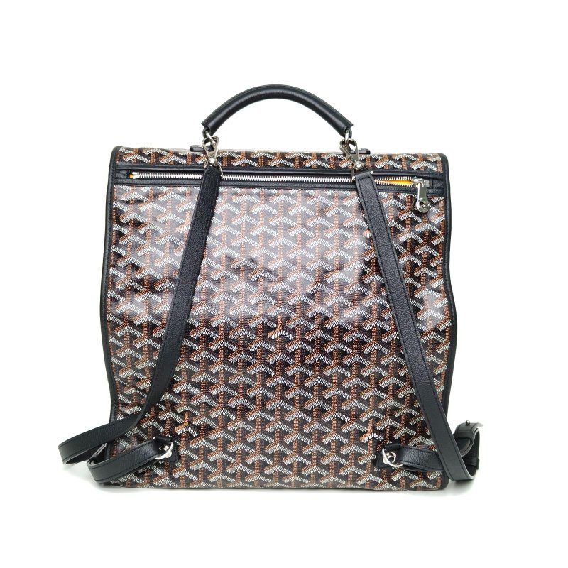 GOYARD Leger雙肩包33黑色黑色PVC肩背包-2