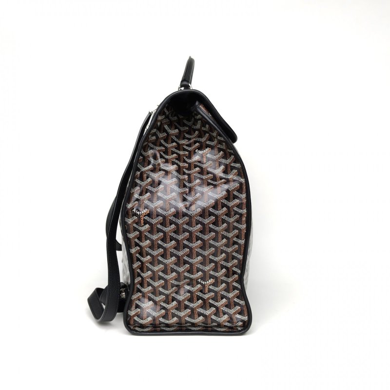 GOYARD Leger雙肩包33黑色黑色PVC肩背包-3